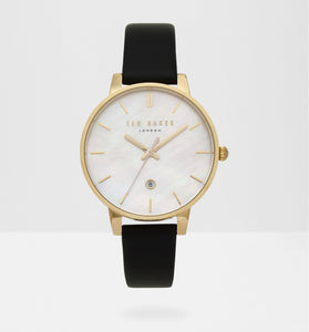Lurisia Pearl Face Leather Strap Watch